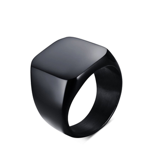 Shopping Online Men's <strong>Black</strong> <strong>Ring</strong> Simple Design 18mm Band <strong>Titanium</strong> <strong>Ring</strong> Wholesale - Product Image 1