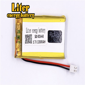 Plug 2.5-2 P 3.7 V 603448 1200 mah lipo battery Rechargeable solar li ion polymer lithium battery with PCM - Product Image 2
