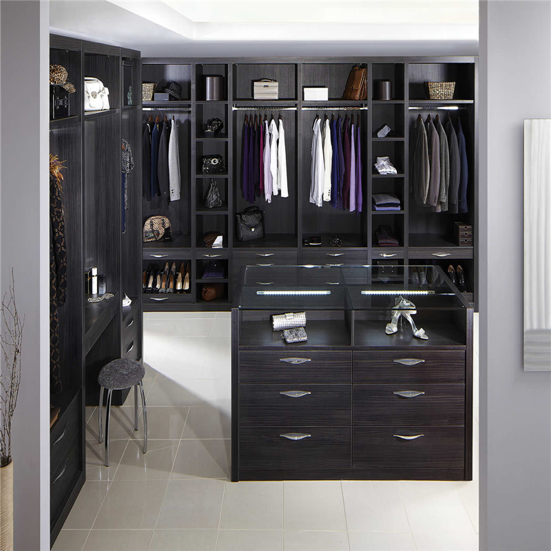 Vermonhouzz модульный шкаф для спальни из черного дуба, винированный Almirah, дизайн с полками
