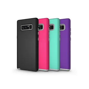 Casing Ponsel Samsung S8, Sarung HP Matte Tangguh Lapis Ganda Silikon Mewah Tahan Guncangan 2 In 1