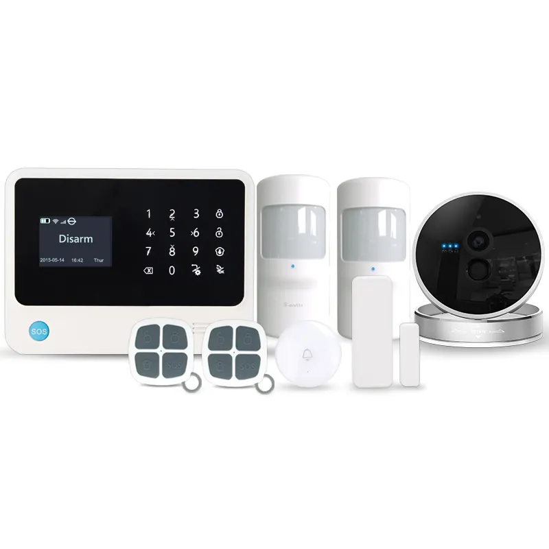 Newest self defense alarm wifi , Home security system for intruder alarm system with IOS/Google play APP +home automation