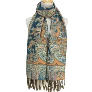 Hoge kwaliteit pashmina sjaal paisley chinese stijl dame mode sjaals hot selling