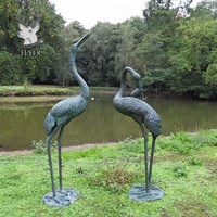 Statue de grue antique en bronze, statue de jardin, d'animal, nouveau design, à la mode,