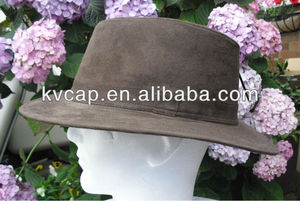 caballeros ante siente de ala ancha fedora trilby sombrero de vaquero color marrón de indiana jones de estilo - Product Image 1