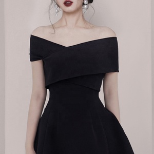 Guangzhou Fornitore All'ingrosso Delle Donne Vestiti di Un Pezzo delle Donne Sexy del Partito Abito Da Sera Nero - Product Image 3