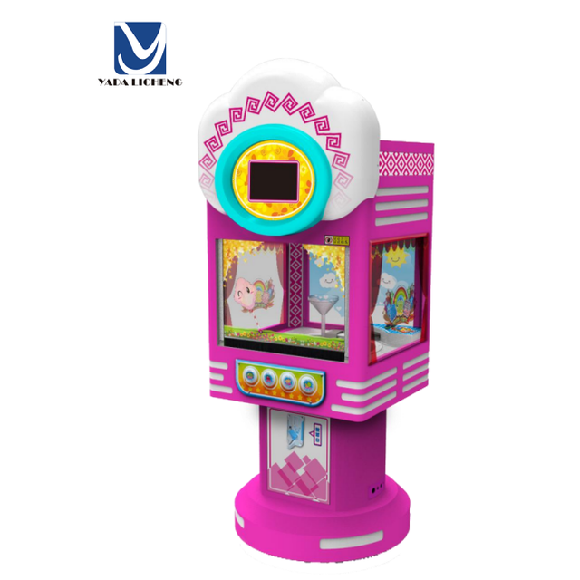 Coin Operated Cotton Candy Machine Kids Amusement Spun Sugar Video Game Machine