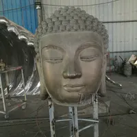 アンティーク金属工芸品真鍮仏頭像ブロンズ彫刻