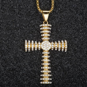 Marlary-<span class=keywords><strong>diamante</strong></span> <span class=keywords><strong>de</strong></span> imitación <span class=keywords><strong>de</strong></span> circón blanco para hombre y mujer, joyería <span class=keywords><strong>de</strong></span> moda chapada en oro <span class=keywords><strong>de</strong></span> 18K, collar con forma <span class=keywords><strong>de</strong></span> cruz <span class=keywords><strong>de</strong></span> Israel - Product Image 4