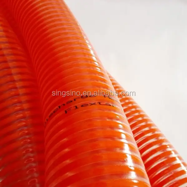 吸引ホースPVCオレンジカラーManguera de succion de PVC de color naranja