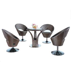 <span class=keywords><strong>Conjunto</strong></span> de <span class=keywords><strong>Mesa</strong></span> <span class=keywords><strong>y</strong></span> <span class=keywords><strong>Sillas</strong></span> de Jardín de Diseño Contemporáneo en Ratán, No Plegable - Product Image 4