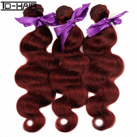 Mèches Lace Frontal Closure brésiliennes — beaufox, cheveux naturels, bordeaux, Lace Frontal Closure