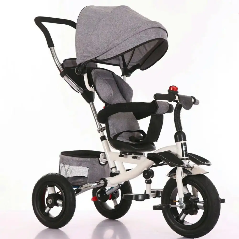 Trẻ em 3 Bánh Xe Đẩy Thông Minh Trike Đồ Chơi Nhân Lực Bàn Đạp 4 trong 1 Trẻ Em Bé Ba Bánh Xe Đạp Cho Trẻ Em Với Push xử lý Và Ô Dù