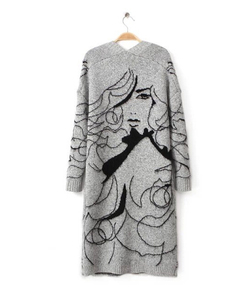 DY0421W Europe Fashion <strong>Ladies</strong> Handmade <strong>Crochet</strong> Long <strong>Cardigan</strong> - Product Image 2