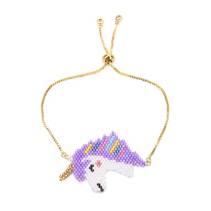 MI-B180354 Moyamiya Arc-En-Ciel Licorne Cheval Miyuki Perles Bracelet Femmes Adolescents Enfants De Mode À La Main pour Enfants - Product Image 3
