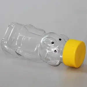 300ml Honig PET Kunststoff Bär Quetsch flasche, Lebensmittel qualität 240ml 500ml PET Kunststoff Squeeze Honig bär Flaschen mit Flip-Top-Kappe