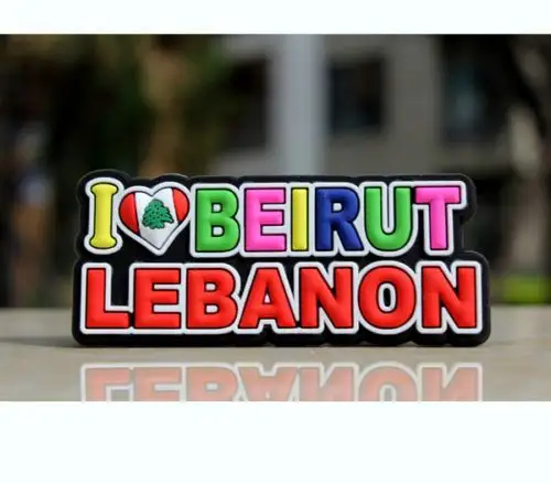 Toeristische Souvenir Ik Liefde Beiroet Libanon Rubber Magneet Uv-bestendig Afdrukken Magnetische Koelkast Kalender --- DH21045