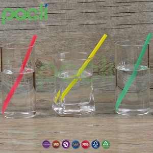 Calidad Alimentaria de plástico color negro Delgado pajas de beber, beber sorber - Product Image 4