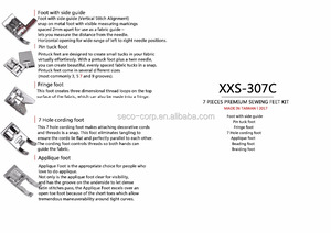 Kit de pieds presseurs créatifs pour machine à coudre domestique XXS307C - Product Image 2