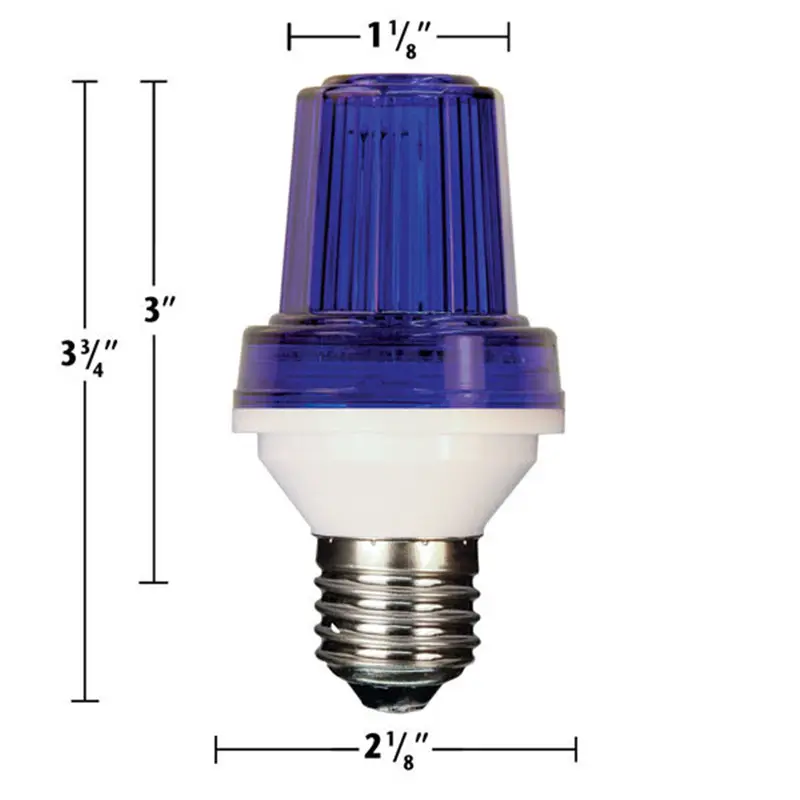 E27 base strobe led flashing light bulb