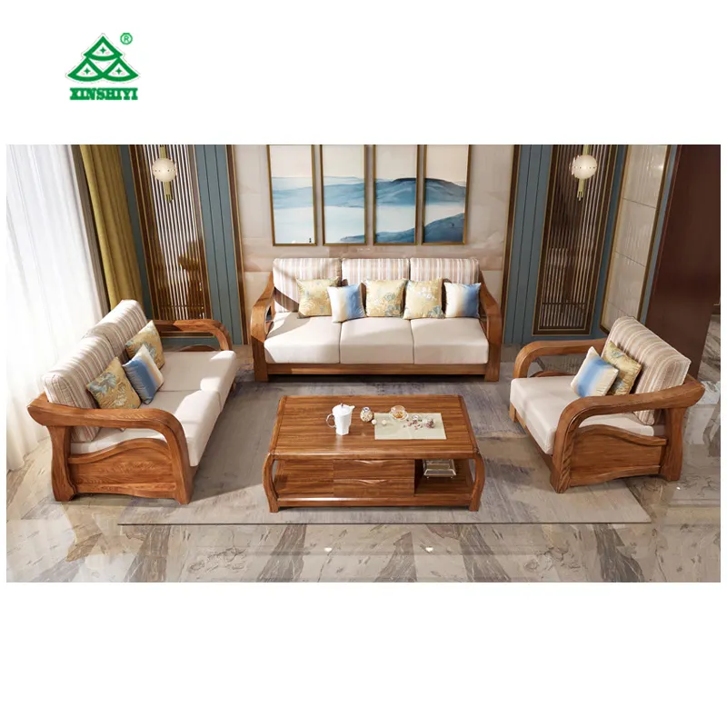 Nieuwe Moderne U-vorm Sofa Sets/Houten Base Stof Sofa Set Omvat Woonkamer Single/Twee Seat/drie Zitsbank