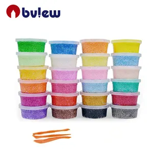 Snow Clay Mud Snow Fluffy Slime 12 Colors Magic Clay Stress Relief Foam Clay Putty Toy DIY Slime Kit with 3 Model Tools