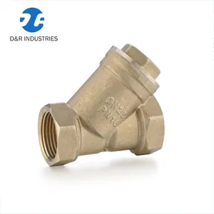 Válvula de retenção manual pn16 dn25, filtro de água de bronze
