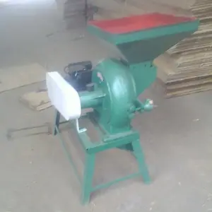 High efficiency small animal poultry feed disk mill crusher cereal grain crushing machine beans grinder