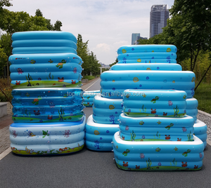 Großer tragbarer aufblasbarer rechteckiger Familien pool für Erwachsene für Kinder Wasserspiel im kühlen Sommer - Product Image 3