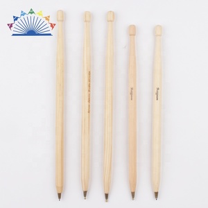 Bolígrafo de Madera Tallada con Logotipo al por Mayor, Bolígrafo Promocional Delgado Tipo Baqueta de Rock - Product Image 1