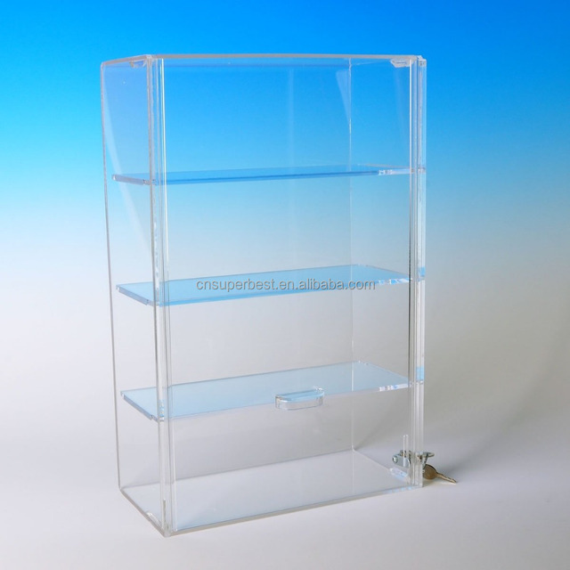 Customized clear Acrylic Display case Cabinet/display case with Shelf
