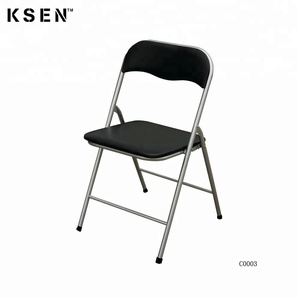 <span class=keywords><strong>Chaise</strong></span> pliante en métal <span class=keywords><strong>noir</strong></span> pour l'extérieur, le <span class=keywords><strong>jardin</strong></span>, le camping, le restaurant, mobilier industriel en gros KC-C0003 - Product Image 1