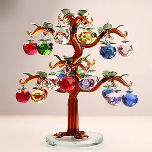 Apple tree de cristal barato com logotipo personalizado para lembrancinha de casamento