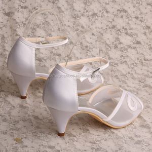 donne bianche sandali <span class=keywords><strong>estivi</strong></span> Med tacco - Product Image 4