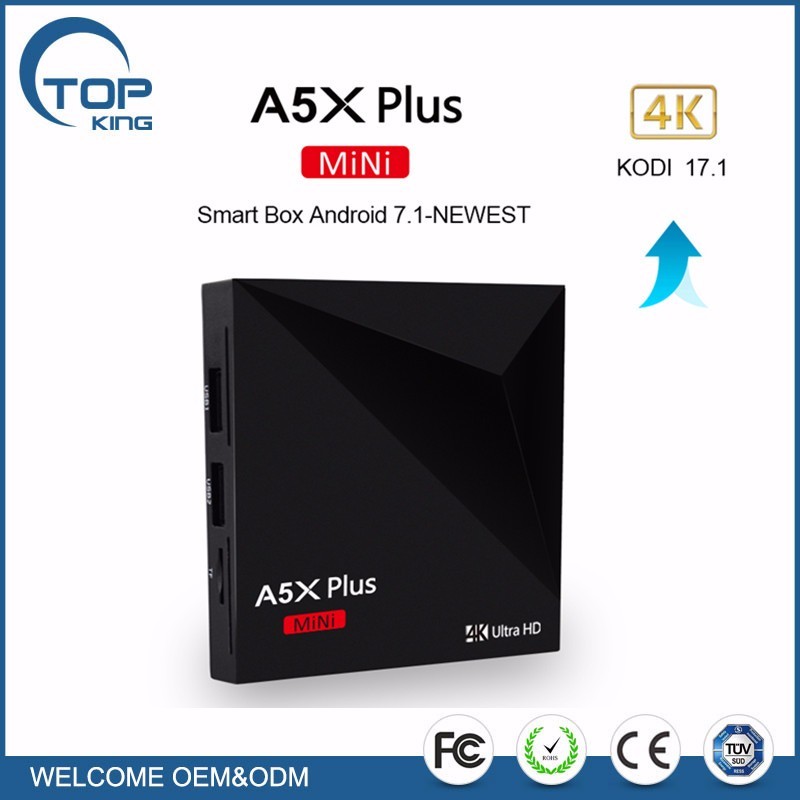 Top-King 2017 kodi 17.1 Android 7.1 TV A5X ADEMÁS de Cuatro Núcleos XBMC kodi 64bit 17.1