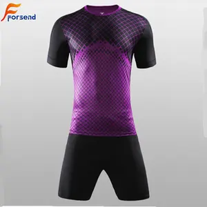 Professional 100% Polyester Purple Soccer Jerseys
