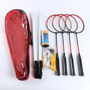 2020 Raquetes de Badminton Set 4 3 Bolas Com Saco de Ferro profissional