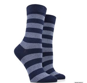 Personalizado hermoso azul <span class=keywords><strong>marino</strong></span> rayas <span class=keywords><strong>lana</strong></span> merino Calcetines - Product Image 1