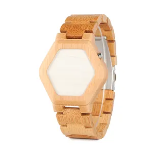 BOBO BIRD bamboo Wood Watch with for man and women digital watch