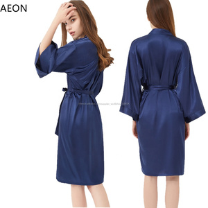Personnalisé Broderie et Strass robe de soie satin robe de mariage pour le mariage partie Matin robe pour demoiselle d'honneur - Product Image 4