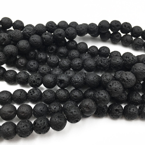 Perles en vrac <span class=keywords><strong>de</strong></span> pierre précieuse volcanique <span class=keywords><strong>noire</strong></span>, pierres rondes naturelles, vente en gros, 4/6/8/10/12mm, livraison gratuite - Product Image 3