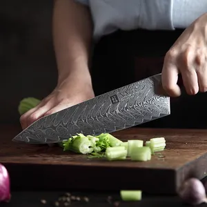 Chef Kitchen Knife 8.5 Inch Rosewood Handle Japanese 67 Layers Damascus Steel Super Sharp High Quality Professional Kitchen Chef Knife