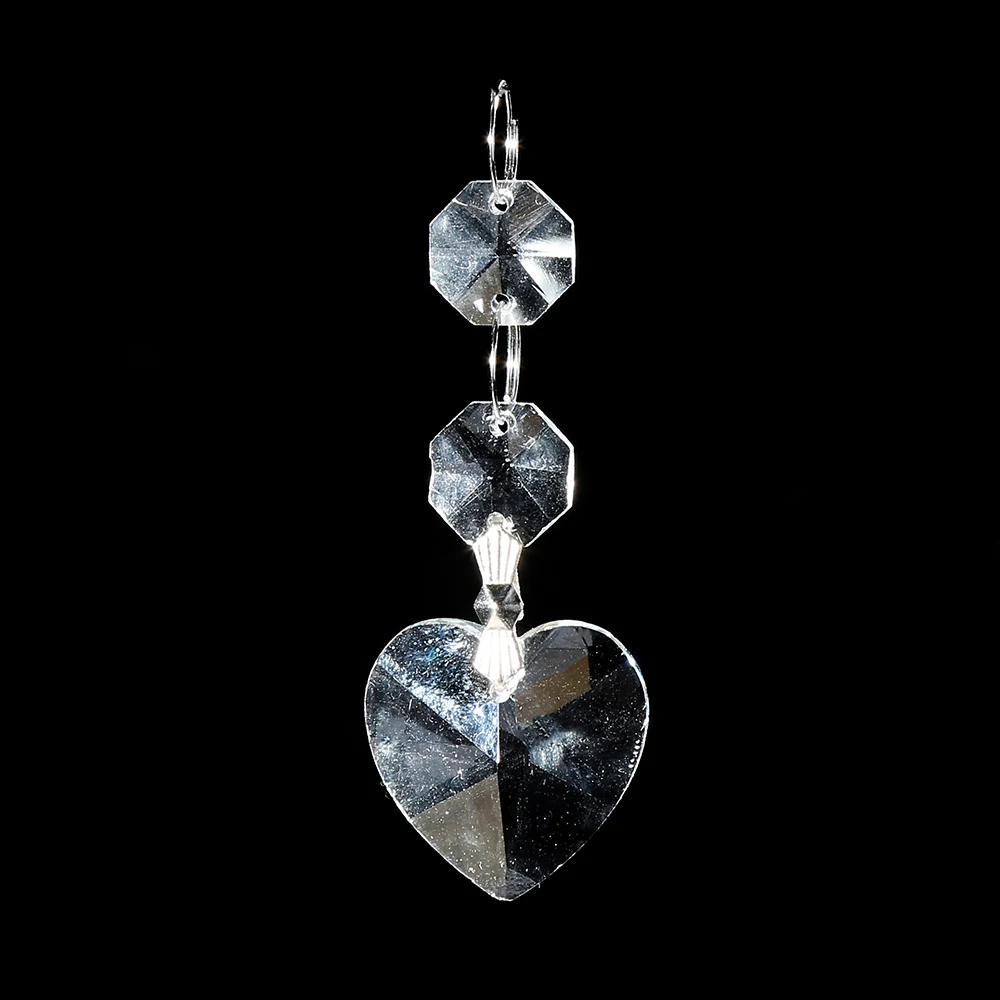 Модная Хрустальная восьмиугольная люстра с цепочкой из бисера 14 мм, призматическая гирлянда, Ловец Солнца для свадебного декора