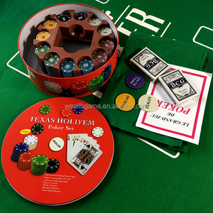 240pcs 4g <strong>Texas</strong> <strong>Holdem</strong> <strong>Poker</strong> <strong>Set</strong> With Tin Box - Product Image 2