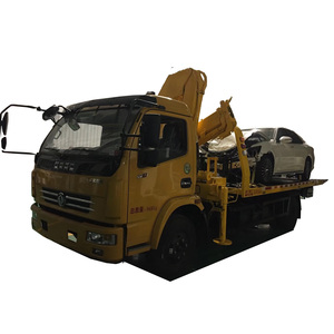 Dongfeng 4X2 5 tonnes Dépanneuse 5.6m Lits échoués Véhicule de récupération Véhicule de récupération routière avec grue à bras rabattable - Product Image 1