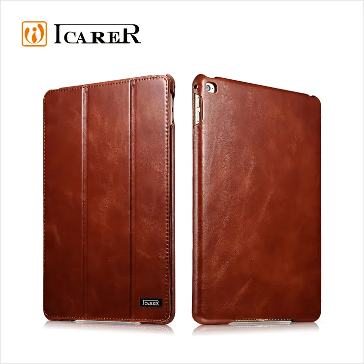 Best Accessories Retro Designer Brown Genuine Leather Case Covers And Cases For Apple For Ipad Mini 4