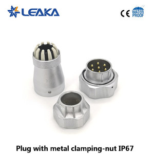 Conector Eléctrico Impermeable IP67 de 16 Pines para Aviación, con Tuerca de Sujeción Metálica, Tipo Bayoneta, Contacto de Latón Chapado en Oro, Alimentación para <span class=keywords><strong>PC</strong></span> - Product Image 5