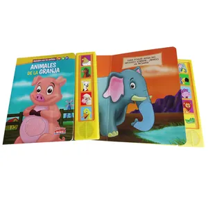 Animale bello Sentire & Touch Libro con Cinque Pulsanti Progettato per I Bambini a Imparare Pelli di Animali e Suoni, il Libro