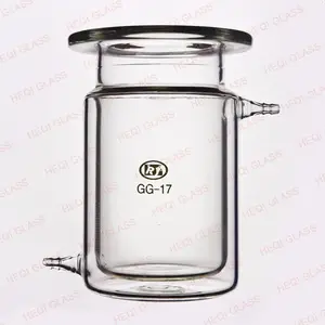 Heqi Fabriek Borosilicate 3.3 Jacketed Barrel-Vorm Reactie Kolf