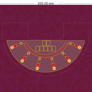 Mini Flush Casino Layout ANTE/BET Blackjack Mesa <span class=keywords><strong>de</strong></span> póquer <span class=keywords><strong>Fieltro</strong></span> con logotipo personalizado para mesas <span class=keywords><strong>de</strong></span> juego Mahjong - Product Image 3