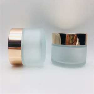 Conteneurs de cosmétiques de maquillage dépoli, pot vide avec capuchon <span class=keywords><strong>rose</strong></span> doré, 100g 100ml, 10 pièces - Product Image 3